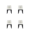 Manhattan Comfort Gansevoort Faux Leather Dining Chair in Cream - Set of 4 2-DC051-CR